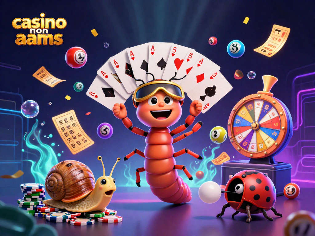 Cattura l'essenza del gioco con "casino non aams": un millipede illustratore di carte tra lotterie e bingo vibranti.