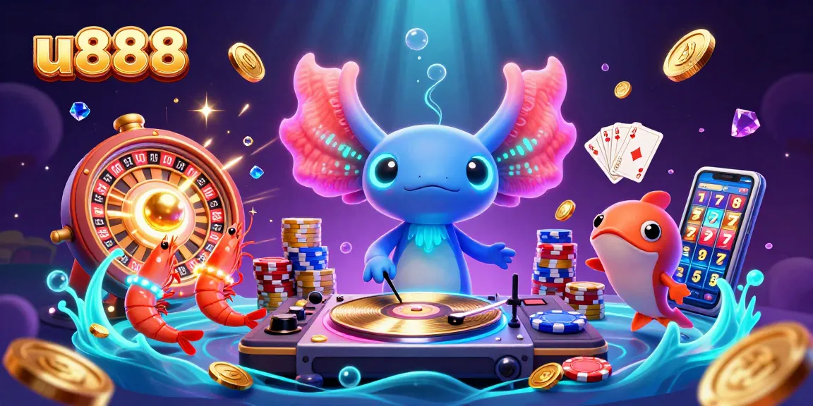 Engage with captivating u888 casino action featuring vibrant characters, slot reels, and exciting games.