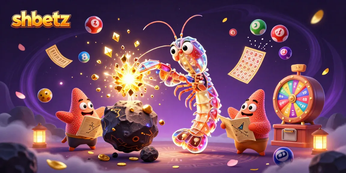Experience exciting gameplay at shbetz with colorful lottery balls and gold coins raining down.
