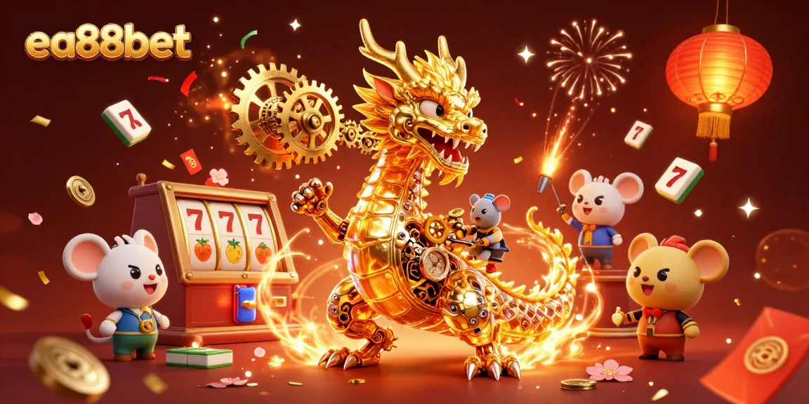 Experience thrilling gameplay with ea88bet's dynamic casino visuals featuring rich golden and red elements.
