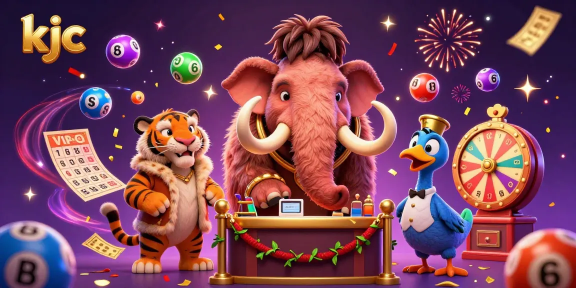 Experience dynamic gaming scenarios with kjc, featuring vibrant lottery elements and energetic characters in a casino atmosphere.