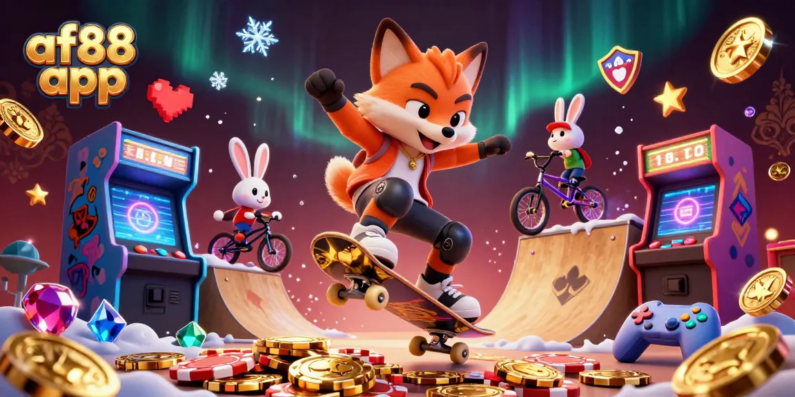 Experience the excitement of the af88 app with vibrant casino-themed characters and dynamic action.