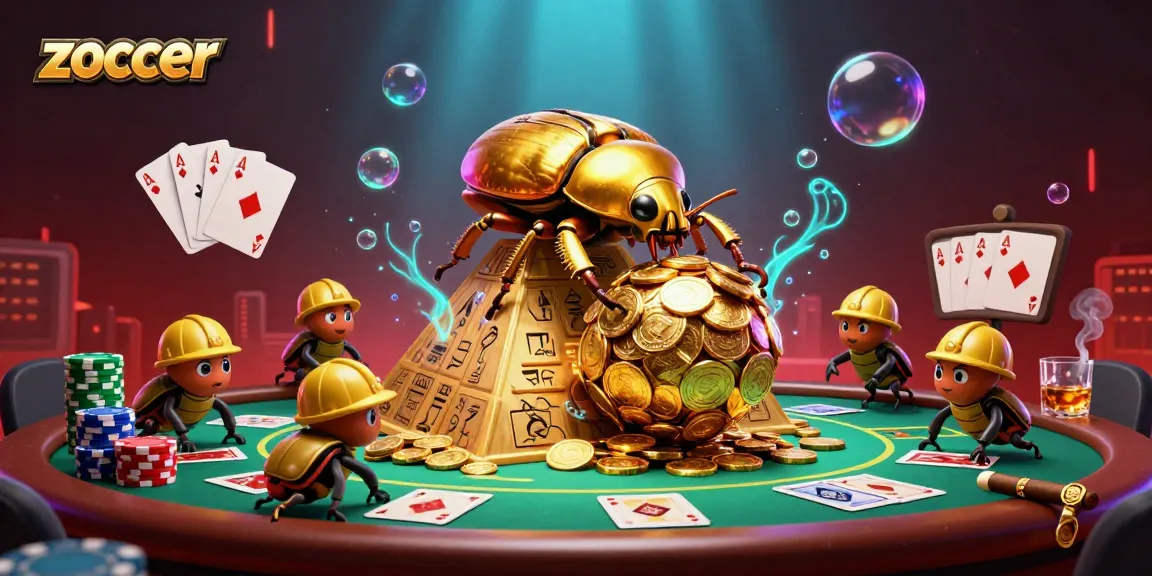 Play exciting casino games at Zoccer with golden coins and vibrant poker tables.