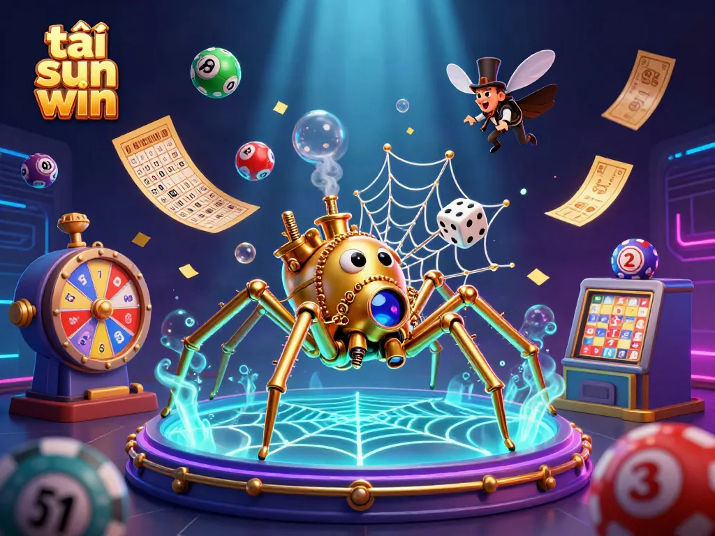 Engage with tải sun win as the steampunk spider weaves a rich web of gambling delights.