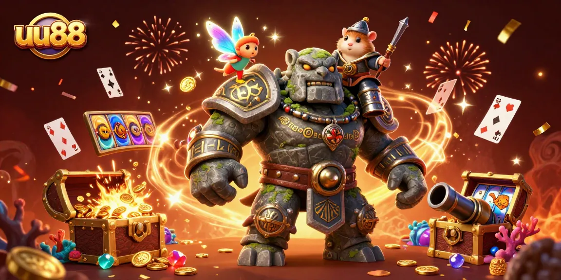 Engage in thrilling gameplay at uu88 with our vibrant casino-themed 3D illustration.
