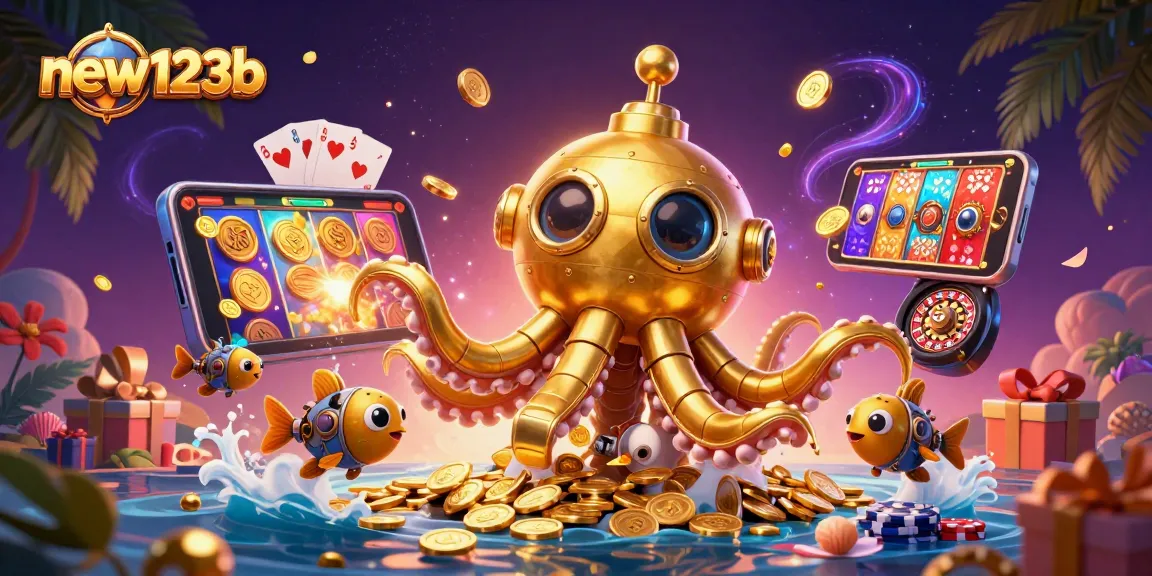 Experience thrilling gameplay with new123b's colorful slot games and golden kraken adventures!