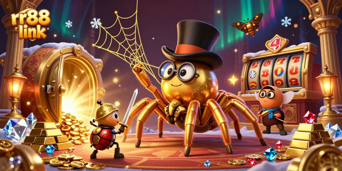 Engage in thrilling gameplay with rr88 link at the heart of a vibrant casino illustration.