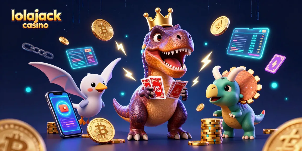 Experience the thrilling world of lolajack casino with exciting characters and crypto elements.