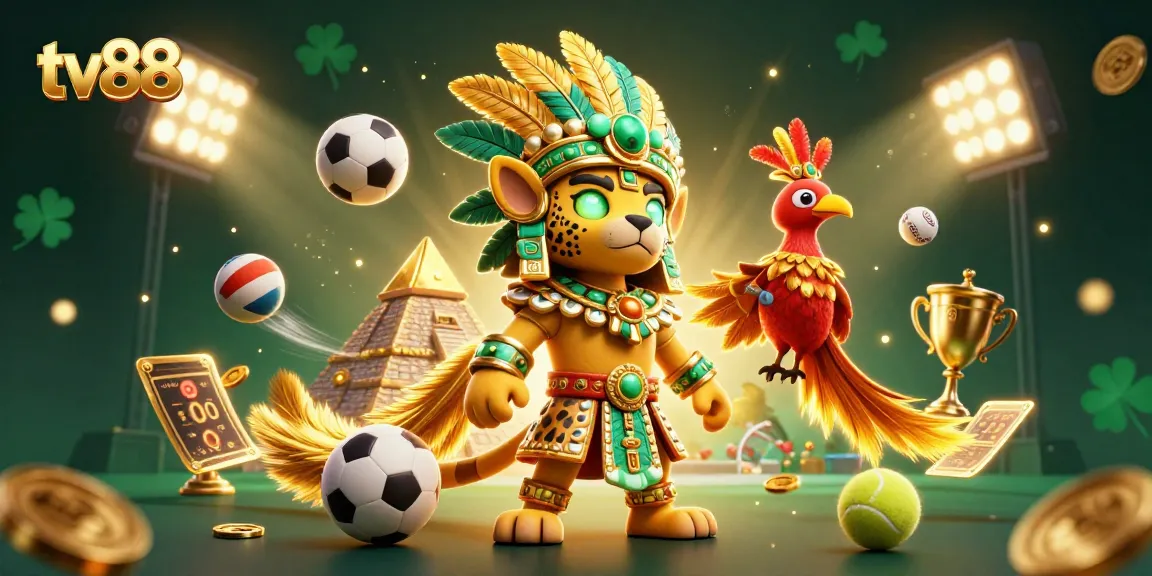 Engage with exhilarating sports betting experiences at tv88 featuring vibrant 3D casino art.