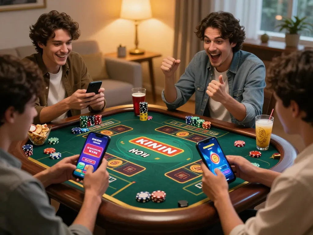 Players enjoying thrilling gameplay on the GAME SUNWIN app amidst a cozy home setting.